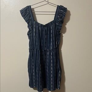 Time and Tru Navy Patterned Mini Dress
